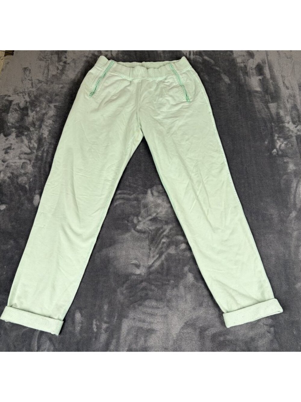 Lululemon Rejuvenate Sweat Pant Womens 6 Mellow Fresh Teal Terry Slim Tapered